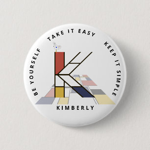 С aptivierende Neoplastik Art Monogram. Buchstabe Button