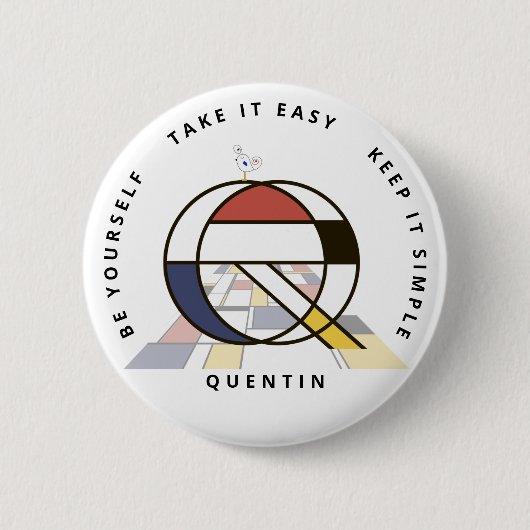 С aptivierende Neoplastik Art Monogram. Buchstabe Button (Vorderseite)