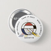С aptivierende Neoplastik Art Monogram. Buchstabe Button (Vorne & Hinten)