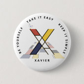 С aptivierende Neoplastik Art Monogram. Buchstabe  Button (Vorderseite)