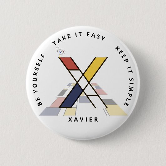 С aptivierende Neoplastik Art Monogram. Buchstabe  Button (Vorderseite)