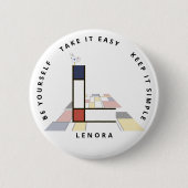 С aptivierende Neoplastik Art Monogram. Buchstabe  Button (Vorderseite)