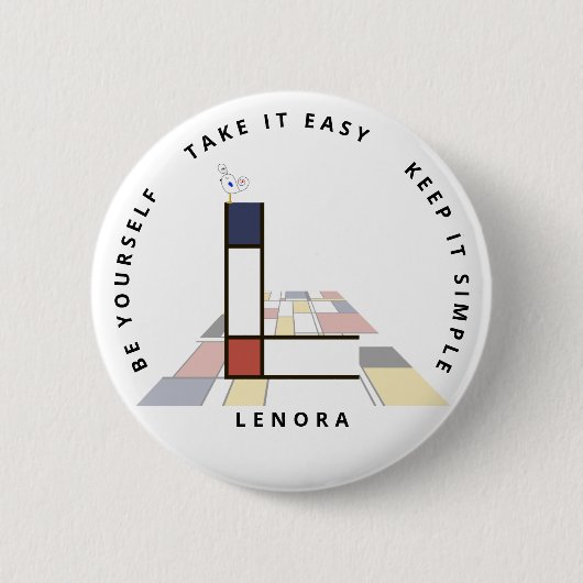 С aptivierende Neoplastik Art Monogram. Buchstabe  Button (Vorderseite)