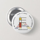 С aptivierende Neoplastik Art Monogram. Buchstabe Button (Vorne & Hinten)