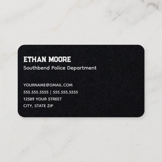 С auf Premium Black Visitenkarte (Rückseite)