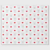 С Bärenkuppe, der Krawatte des Bogens, rotes Herz Geschenkpapier (Flach)