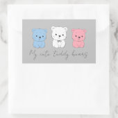 С Bärenkuppe, zeichnend für Kinder Rechteckiger Aufkleber (Tasche)