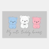 С Bärenkuppe, zeichnend für Kinder Rechteckiger Aufkleber (Vorderseite)