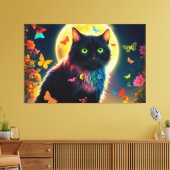 С bei Schmetterlingsmonden Blume leuchten farbenfr Leinwanddruck (Insitu (Wohnzimmer))