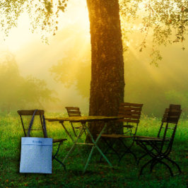 С Blueberry Aquarellmuster Name blau Tasche