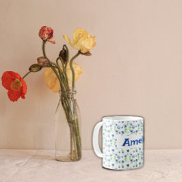 С Blueberry Wasserfarbe Kaffeetasse