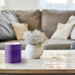 С Blueberry-Wasserfarbmuster-Name lila Kaffeetasse