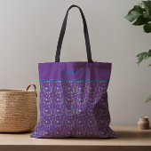 С Blueberry-Wasserfarbmuster-Name lila Tasche