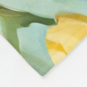 С eindrucksvolle Frühlingsblütenfeld. Malerei Fleecedecke (Ecke)