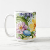 С eindrucksvolle Frühlingsblütenfeld. Malerei Kaffeetasse (Links)