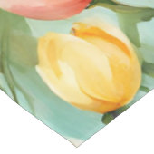 С eindrucksvolle Frühlingsblütenfeld. Malerei Tischdecke (Schrägansicht)