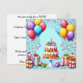 С eindrucksvolle Geburtstagskunst Einladung (Vorne/Hinten)