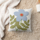 С einfache blaue Blume Kissen (Decke)