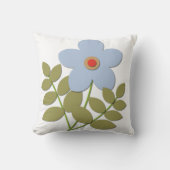 С einfache blaue Blume Kissen (Vorderseite)