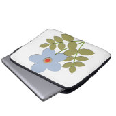 С einfache blaue Blume Laptopschutzhülle (Vorne Knopf)