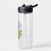 С einfache blaue Blume Trinkflasche (Links)