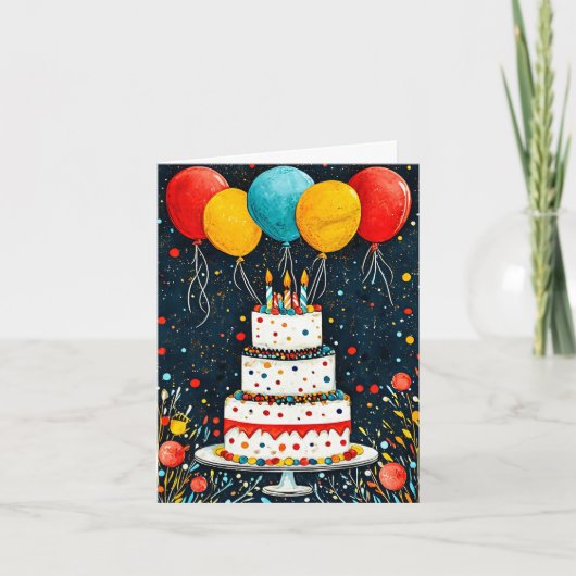 С Frühlingsballons Einladung (Vorderseite)