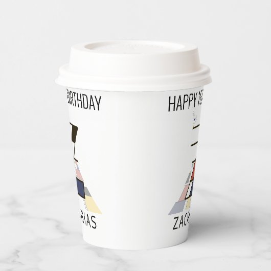 С Ool Neoplasticism Style Monogram. Buchstabe Z Pappbecher (Links)