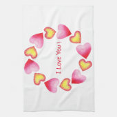 С romantisch I Liebe You Valentine's Day Geschirrtuch (Vertikal)