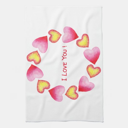 С romantisch I Liebe You Valentine's Day Geschirrtuch (Vertikal)