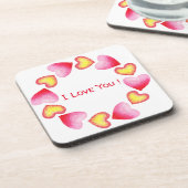 С romantisch I Liebe You Valentine's Day Getränkeuntersetzer (Linke Seite)