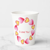 С romantisch I Liebe You Valentine's Day Pappbecher (Vorderseite)