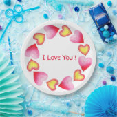 С romantisch I Liebe You Valentine's Day Pappteller (Party)