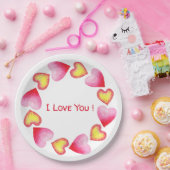 С romantisch I Liebe You Valentine's Day Pappteller (Party)