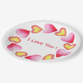 С romantisch I Liebe You Valentine's Day Pappteller (Schrägansicht)