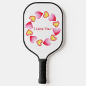 С romantisch I Liebe You Valentine's Day Pickleball Schläger (Rückseite)