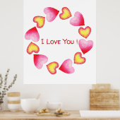 С romantisch I Liebe You Valentine's Day Poster (Küche)