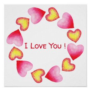 С romantisch I Liebe You Valentine's Day Poster
