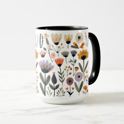 С Sammlung von VektorBlume Tasse (VorderseiteRechts)