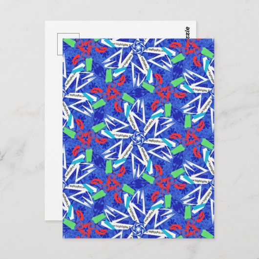 С Schneeflocken Postkarte (Vorne/Hinten)