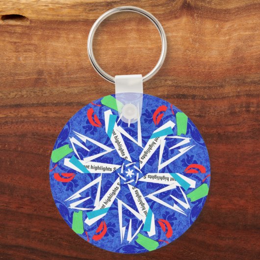 С Schneeflocken Schlüsselanhänger (Vorderseite)