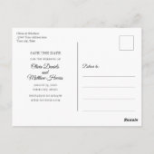 С und sukkulent. Modernes botanisches Save the Dat Postkarte (Rückseite)