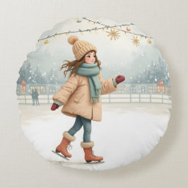 С Weihnachtskissen Rundes Kissen