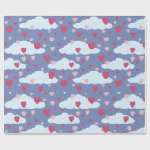 Сloud Herz-Valentinstag-Packpapier Geschenkpapier (Flach)