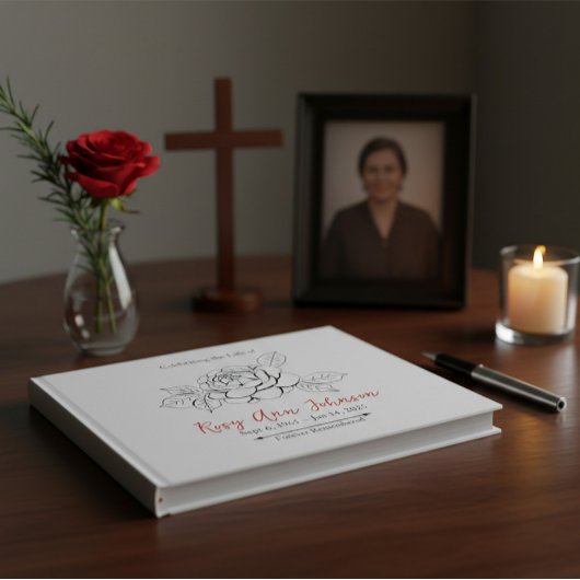 Сustom Funeral Memorial Guest Book Gästebuch