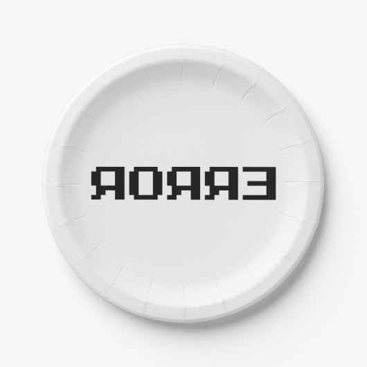 Я Я Я Ǝ | FEHLER PAPPTELLER (Vorderseite)