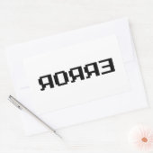 Я Я Я Ǝ | FEHLER RECHTECKIGER AUFKLEBER (Umschlag)