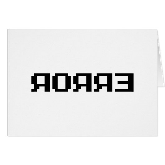 Я Я Я Ǝ | FEHLERKARTE (Vorderseite (Horizontal))