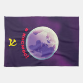 в к о о с in den Weltraum! sowjetische Weltraumkun Geschirrtuch (Horizontal)