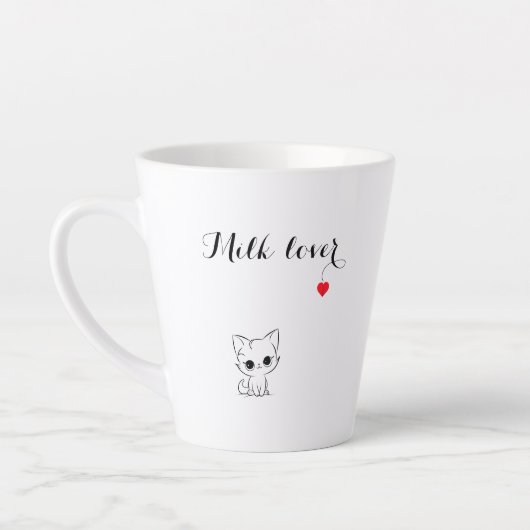 с Kitten und Red Heart Milchtasse (Links)