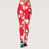 ט ״ ו ב ב niedlichen Kaninchen Valentinstag Leggings (Rückseite)